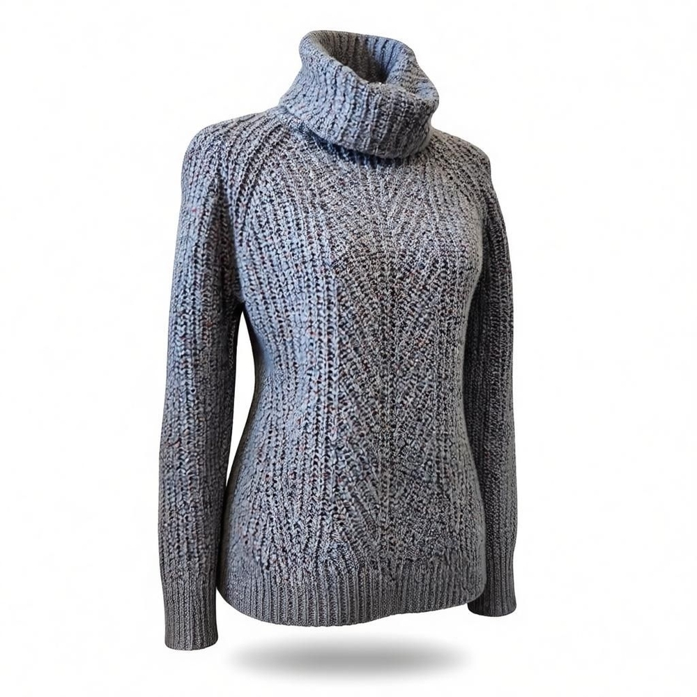 Madewell Multicolored Wool/Silk Blend Cowlneck/Turtleneck Sweater Size Small